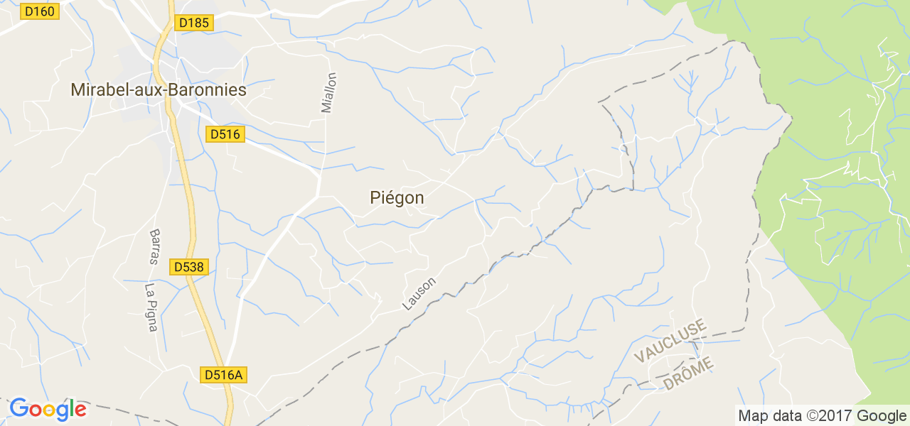 map de la ville de Piégon