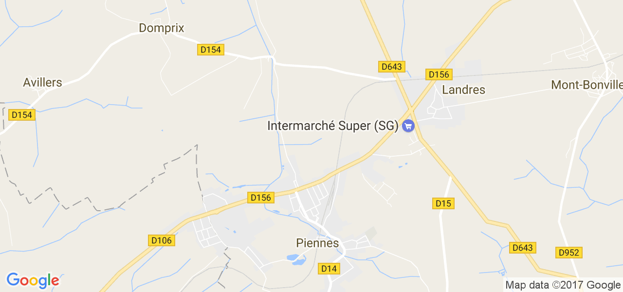 map de la ville de Piennes