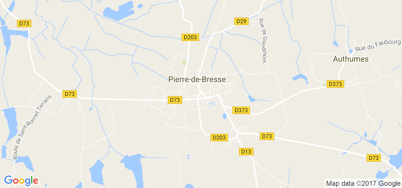 map de la ville de Pierre-de-Bresse