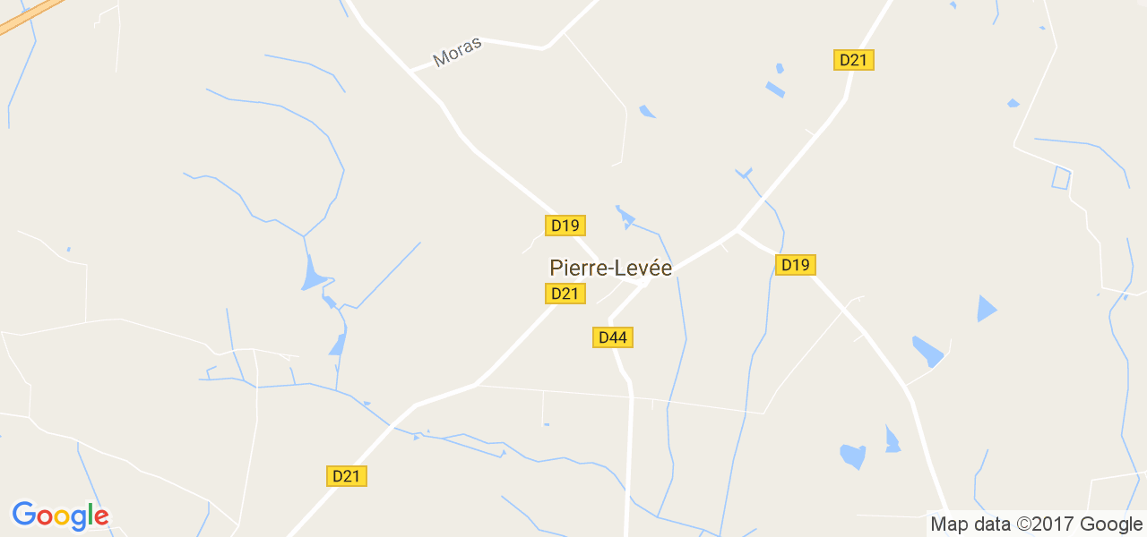 map de la ville de Pierre-Levée