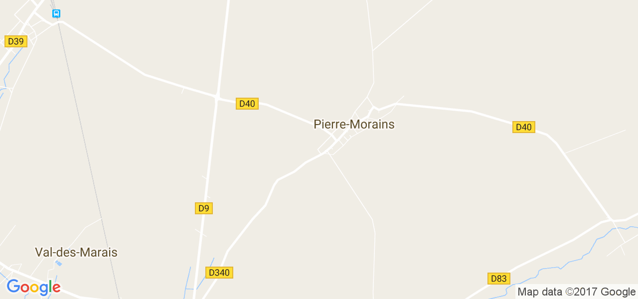 map de la ville de Pierre-Morains