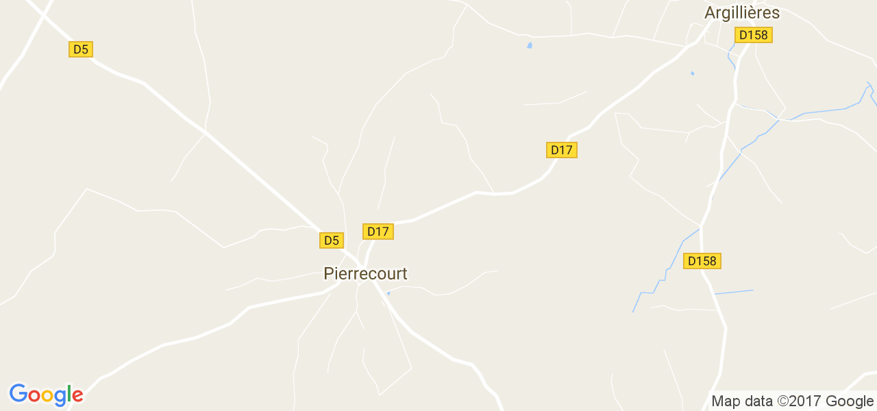 map de la ville de Pierrecourt