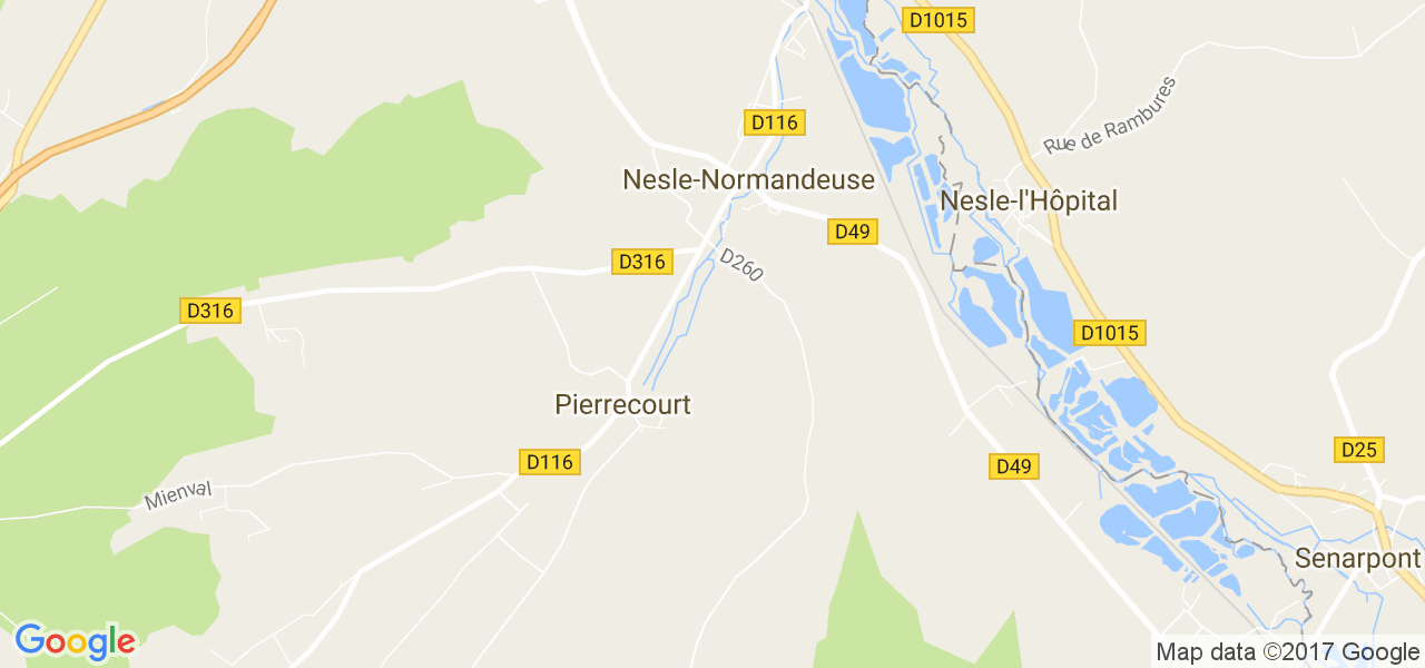 map de la ville de Pierrecourt