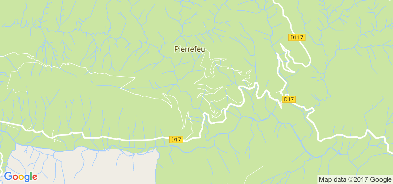 map de la ville de Pierrefeu