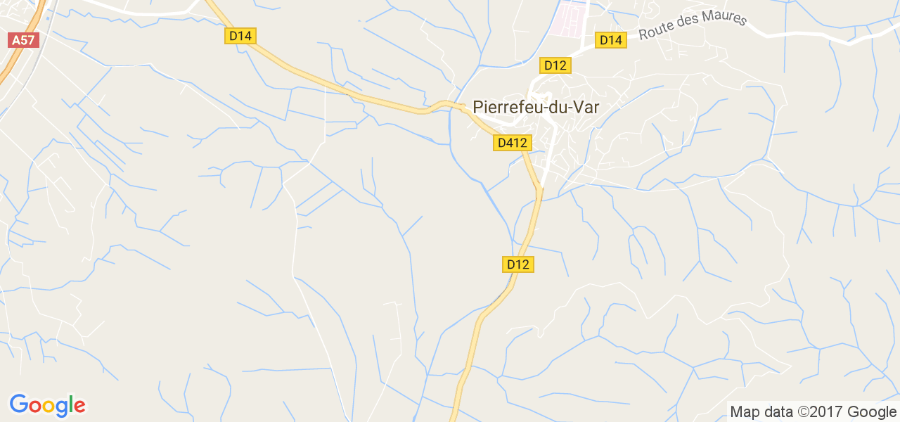 map de la ville de Pierrefeu-du-Var