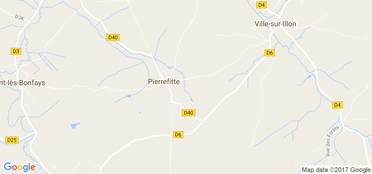 map de la ville de Pierrefitte