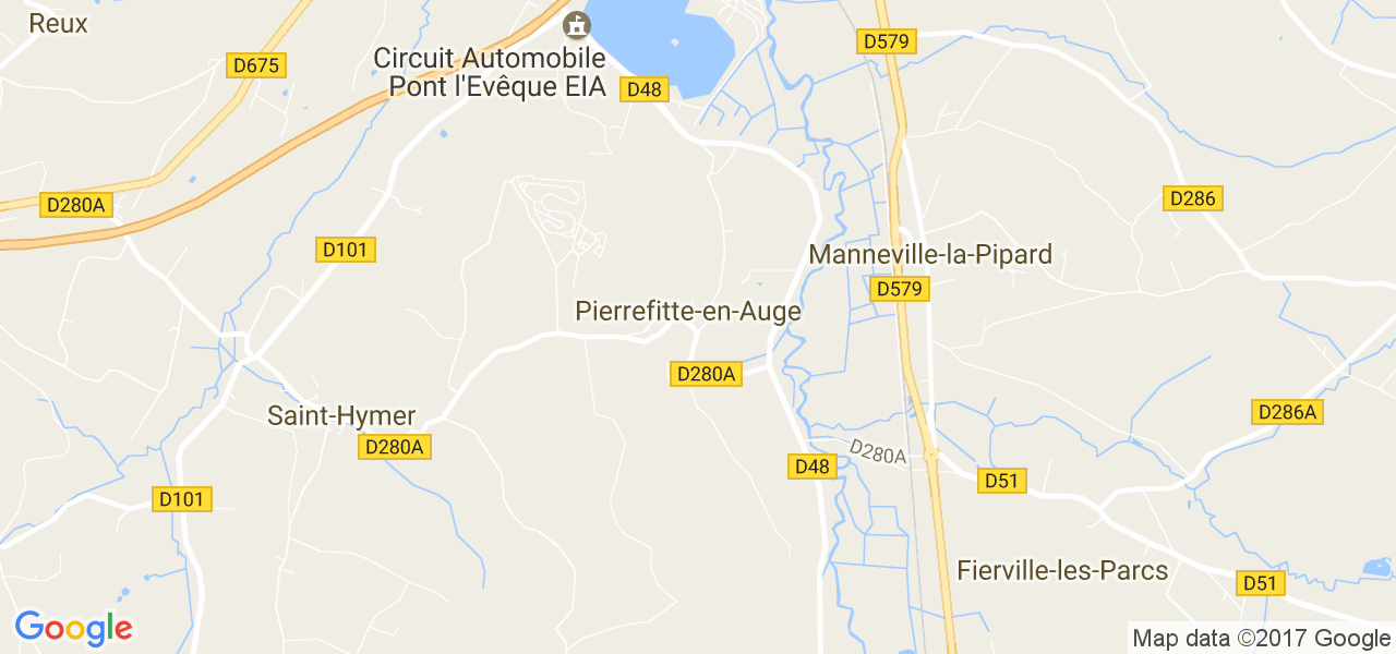 map de la ville de Pierrefitte-en-Auge