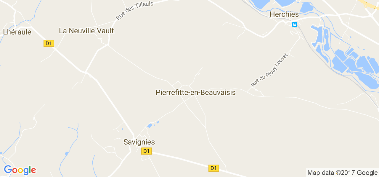 map de la ville de Pierrefitte-en-Beauvaisis