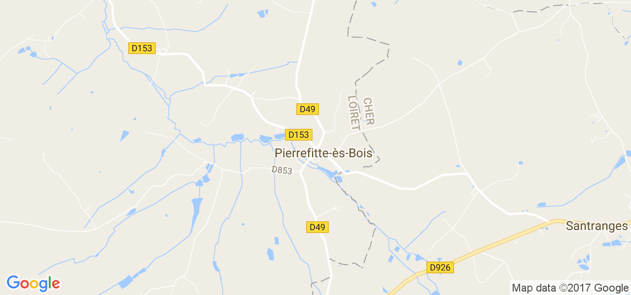 map de la ville de Pierrefitte-ès-Bois