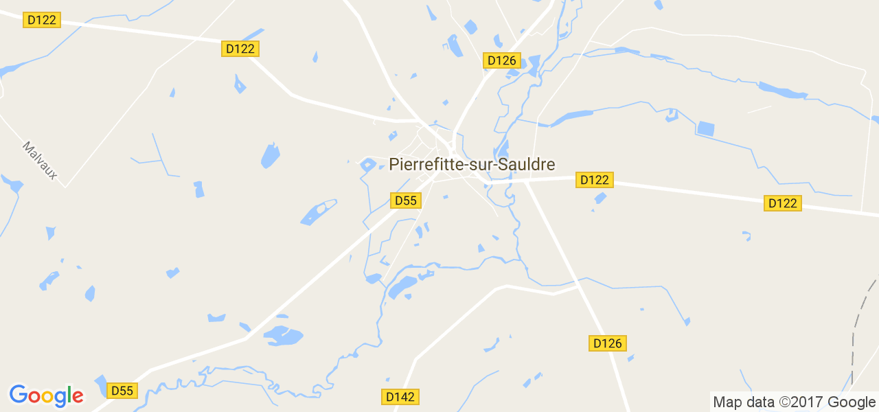 map de la ville de Pierrefitte-sur-Sauldre