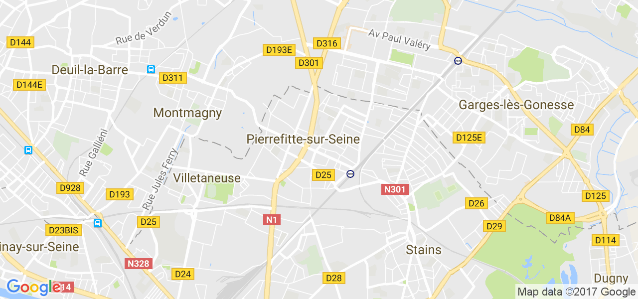 map de la ville de Pierrefitte-sur-Seine