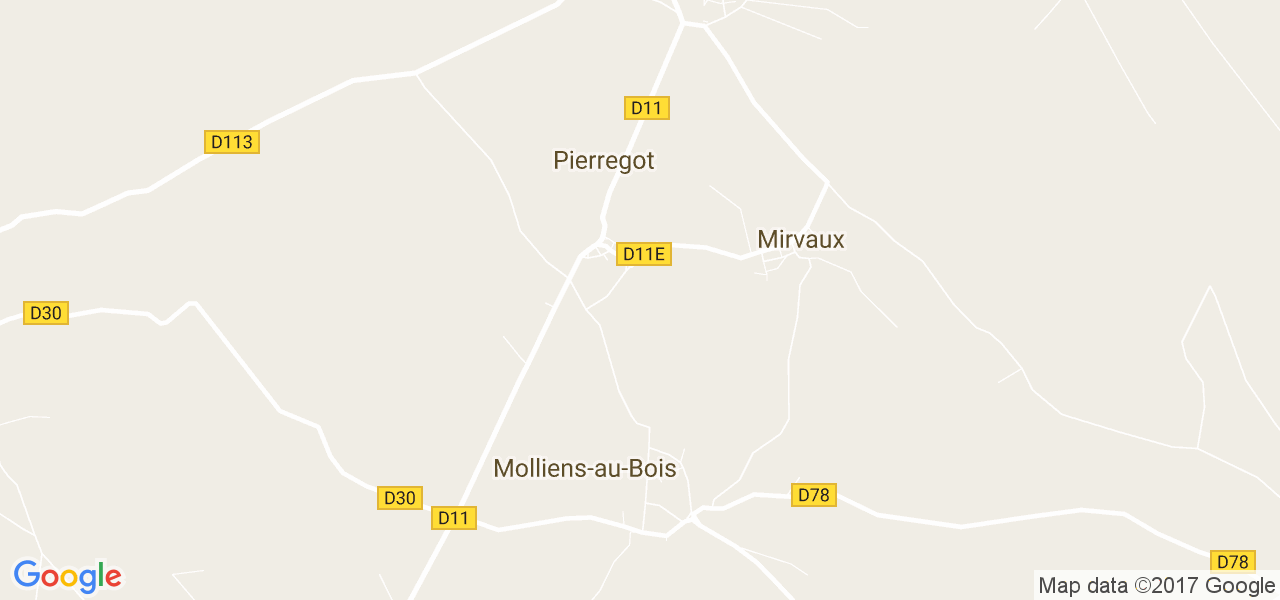 map de la ville de Pierregot