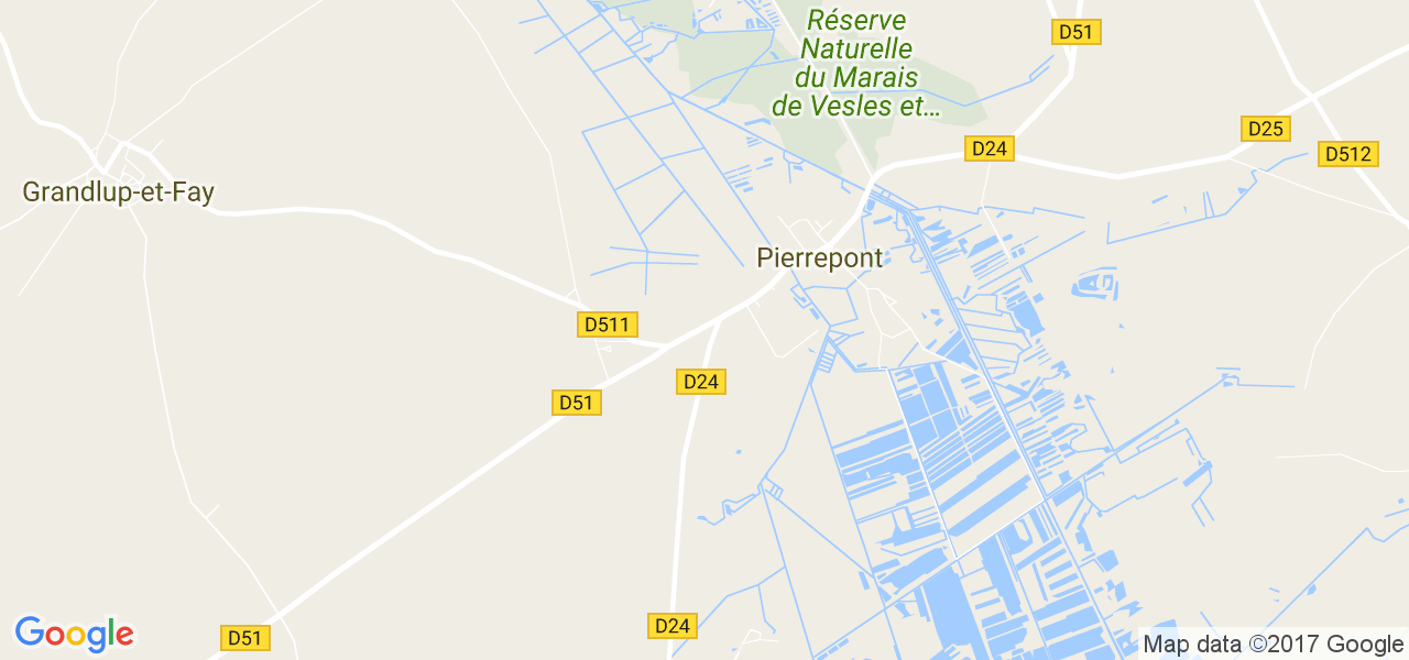 map de la ville de Pierrepont