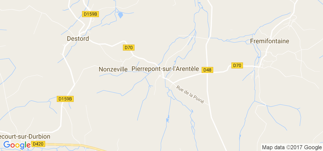 map de la ville de Pierrepont-sur-l'Arentèle