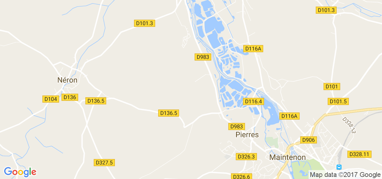 map de la ville de Pierres