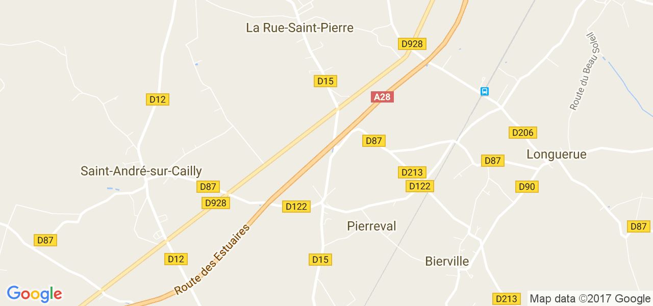 map de la ville de Pierreval