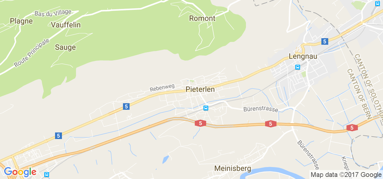 map de la ville de Pieterlen