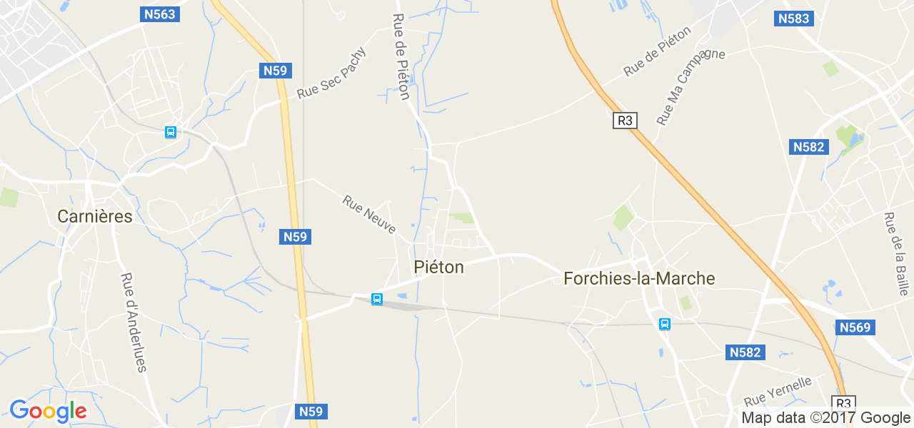 map de la ville de Piéton