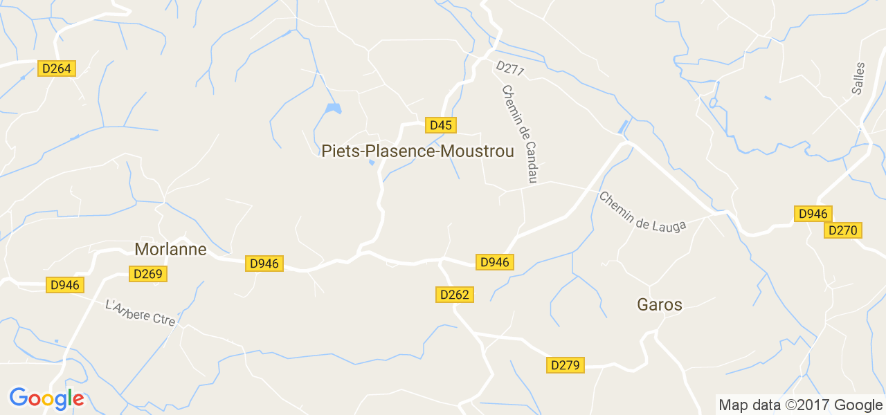 map de la ville de Piets-Plasence-Moustrou