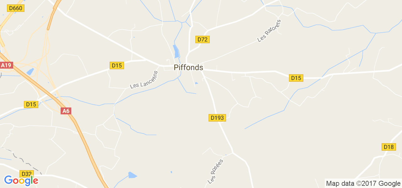 map de la ville de Piffonds