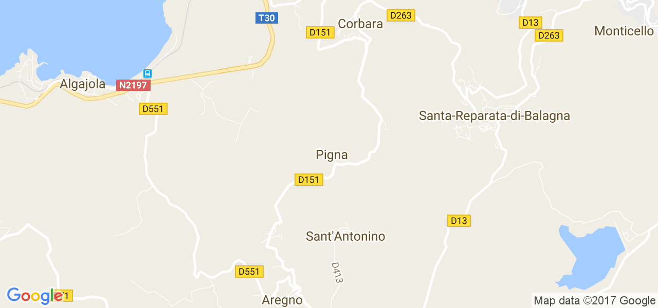 map de la ville de Pigna