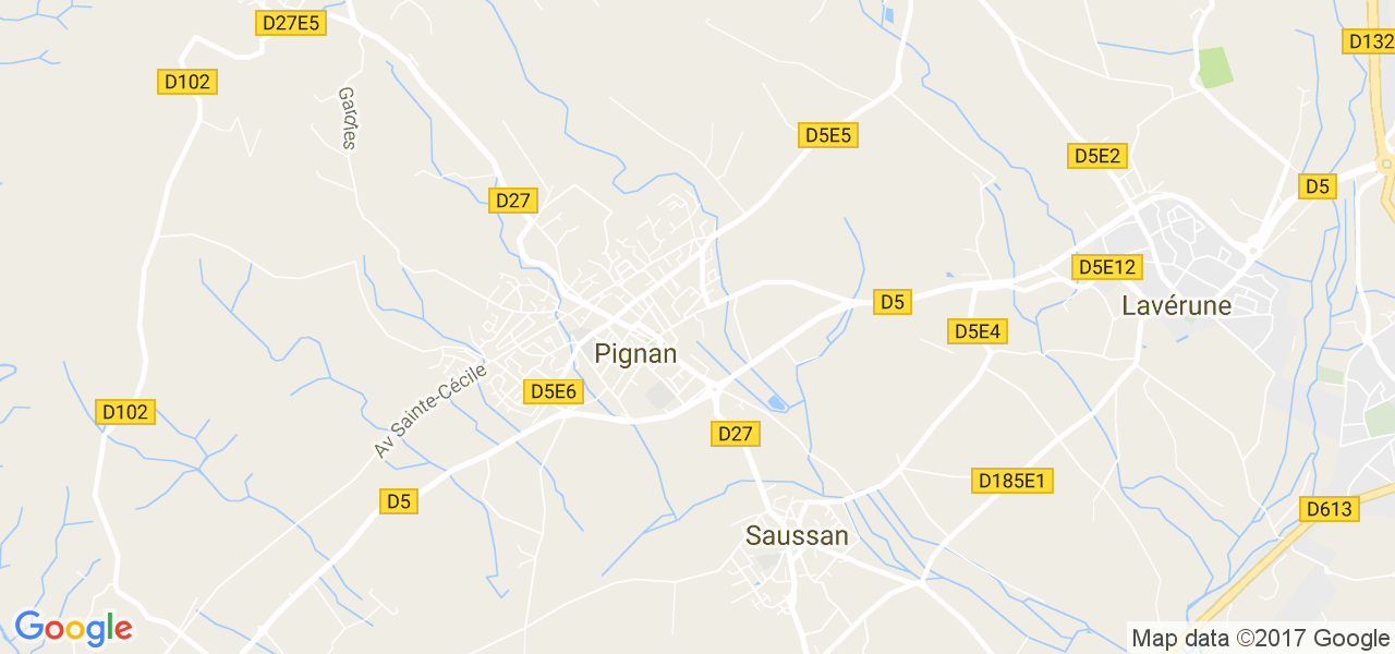 map de la ville de Pignan