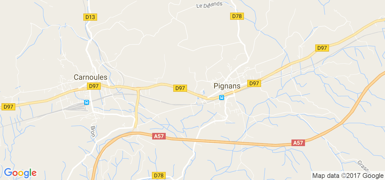 map de la ville de Pignans