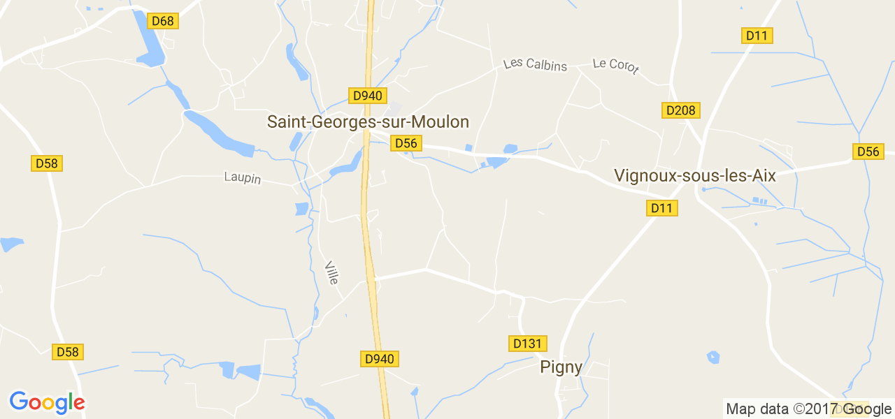 map de la ville de Pigny