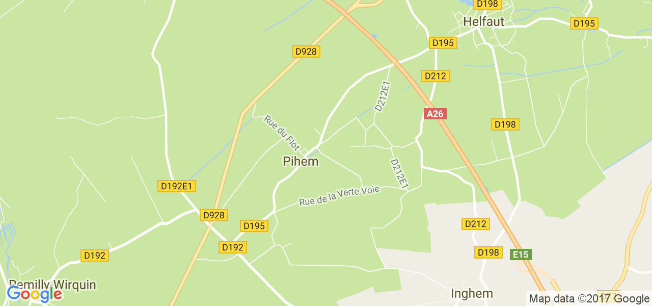 map de la ville de Pihem