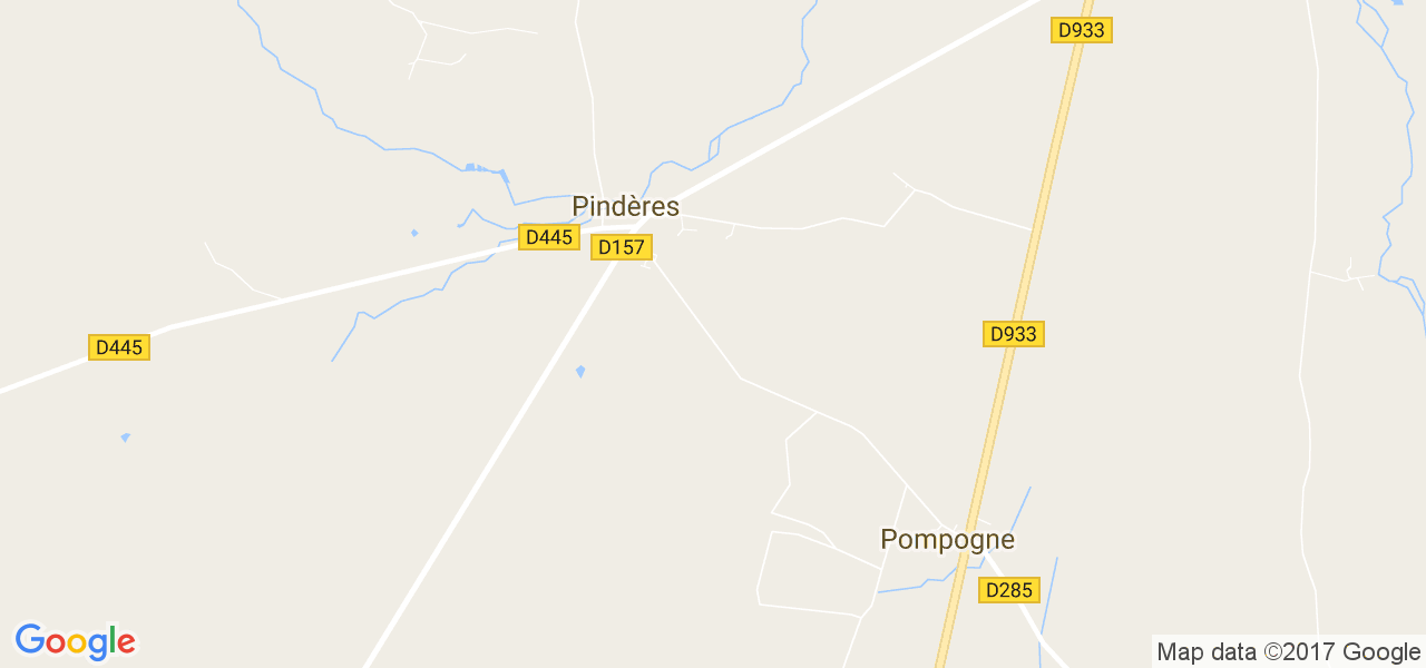 map de la ville de Pindères