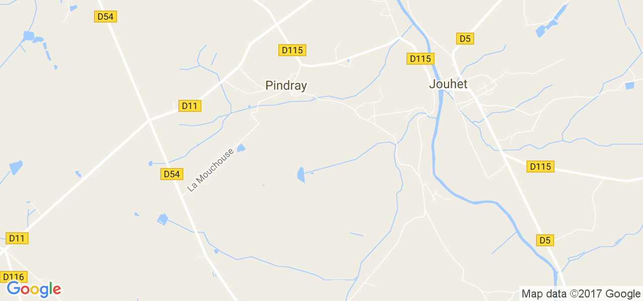 map de la ville de Pindray