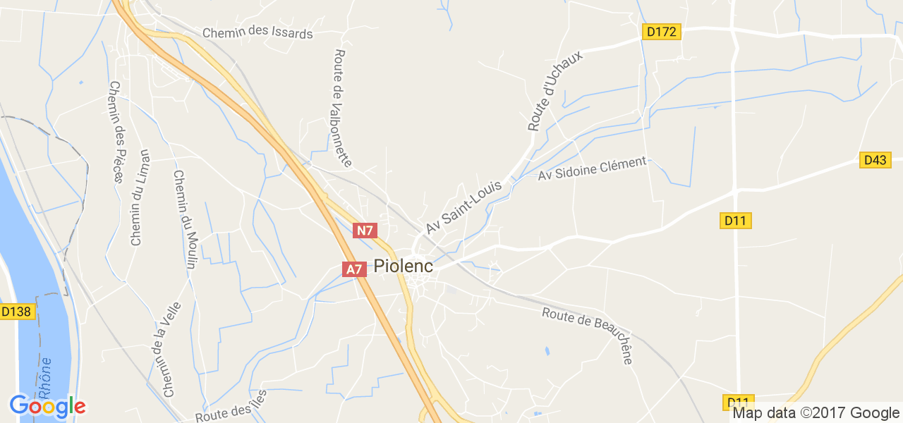 map de la ville de Piolenc