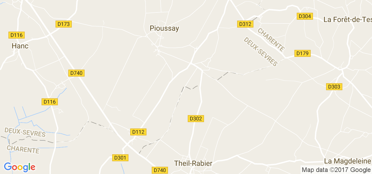 map de la ville de Pioussay