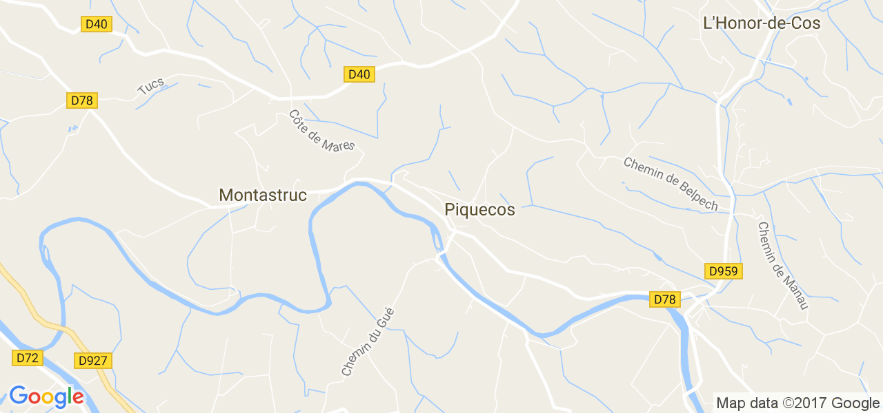 map de la ville de Piquecos