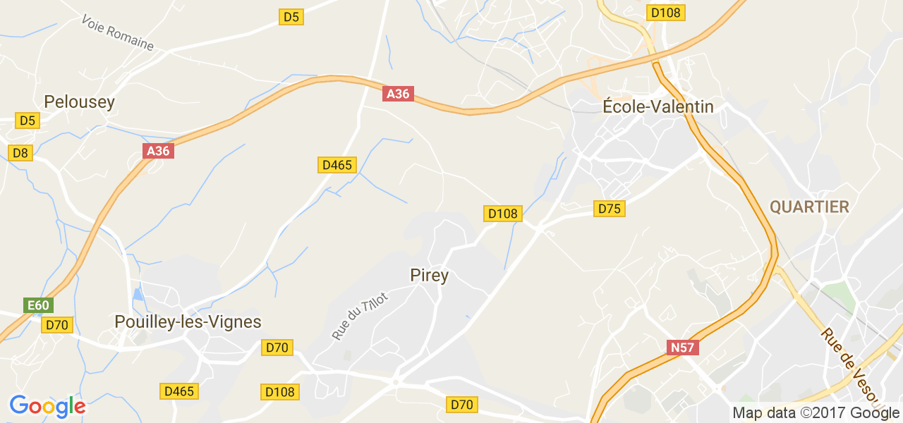 map de la ville de Pirey