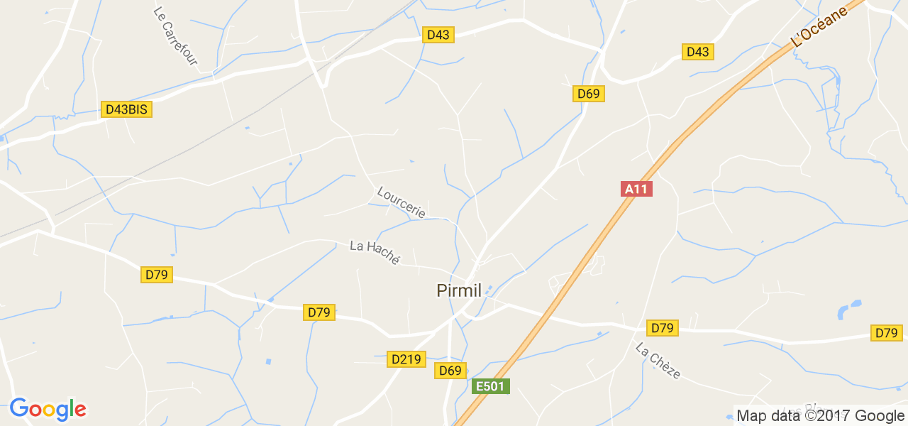 map de la ville de Pirmil