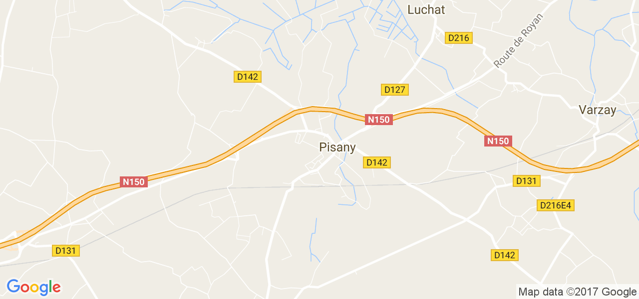 map de la ville de Pisany