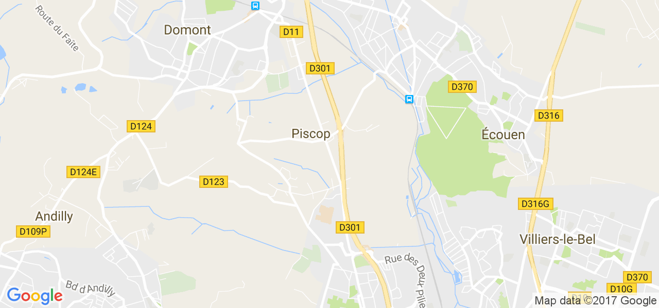 map de la ville de Piscop