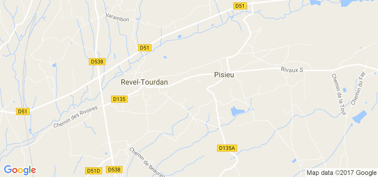 map de la ville de Pisieu