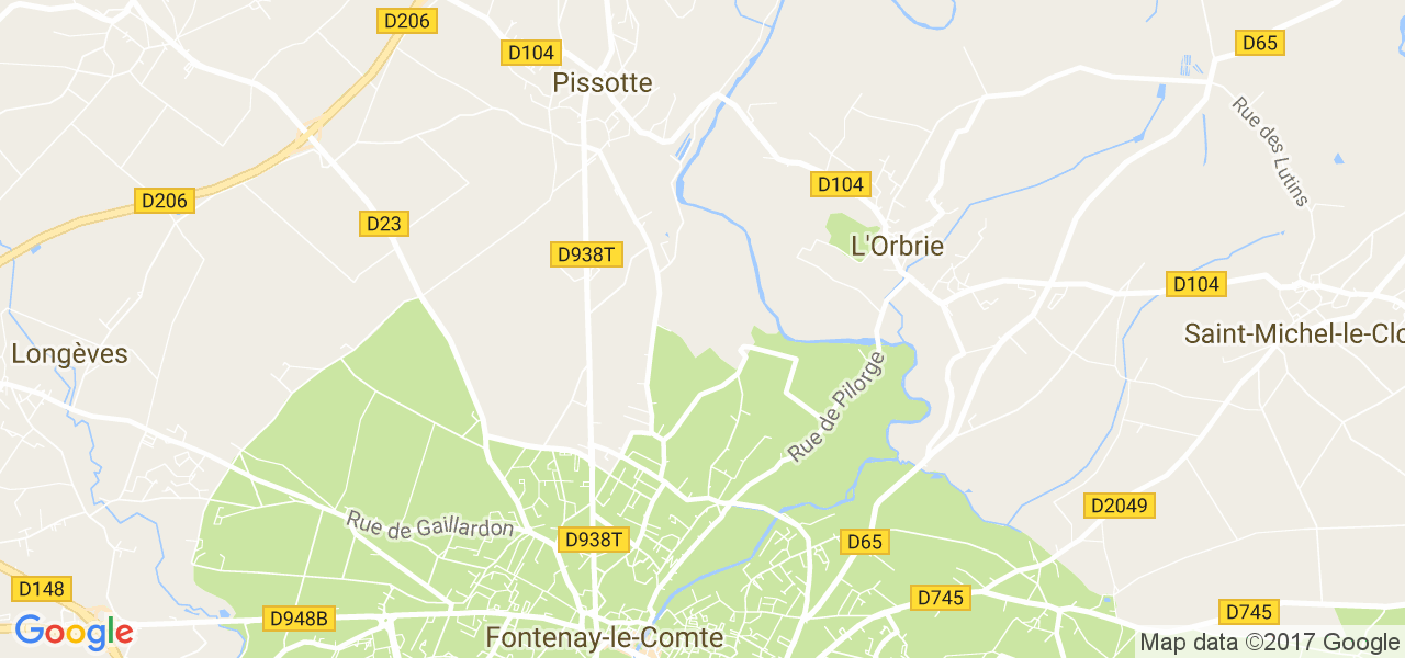 map de la ville de Pissotte