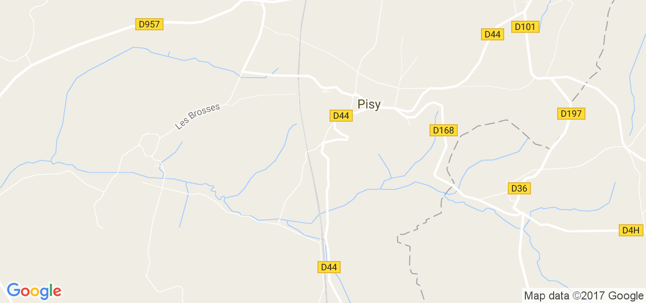 map de la ville de Pisy