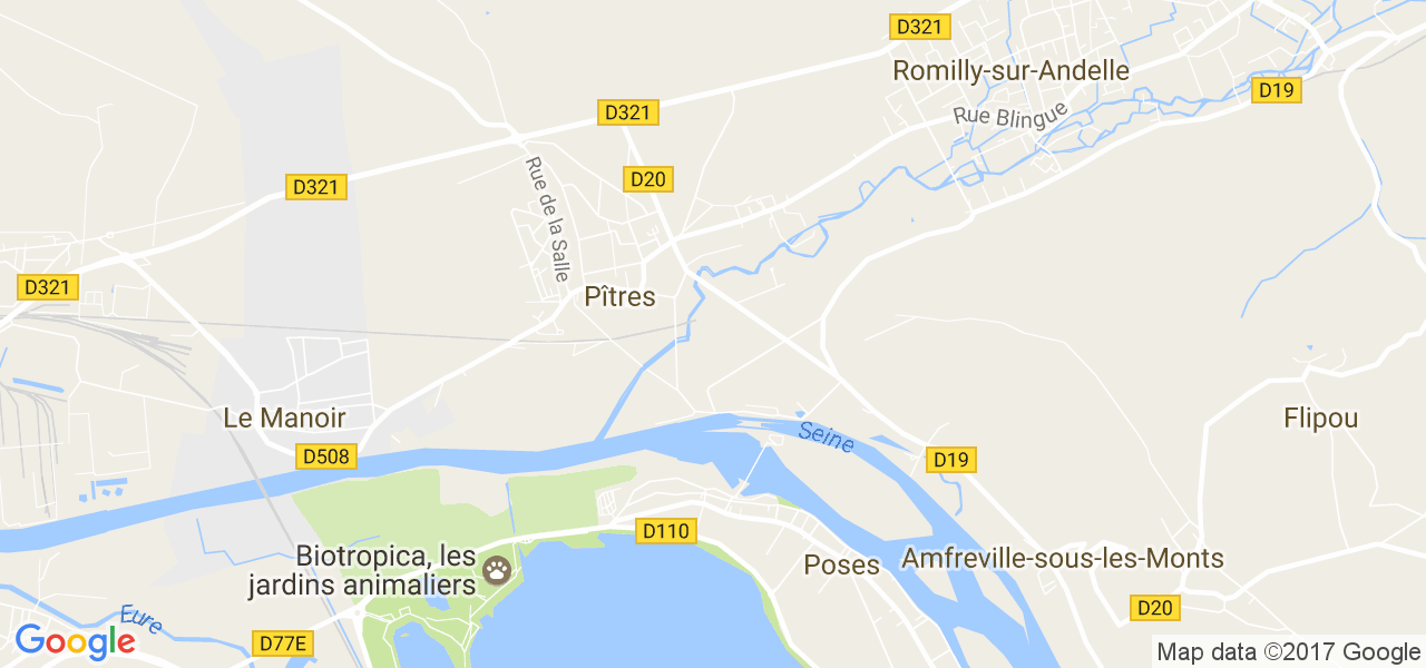 map de la ville de Pîtres