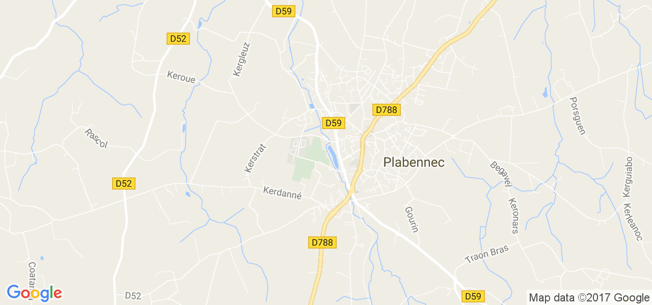 map de la ville de Plabennec