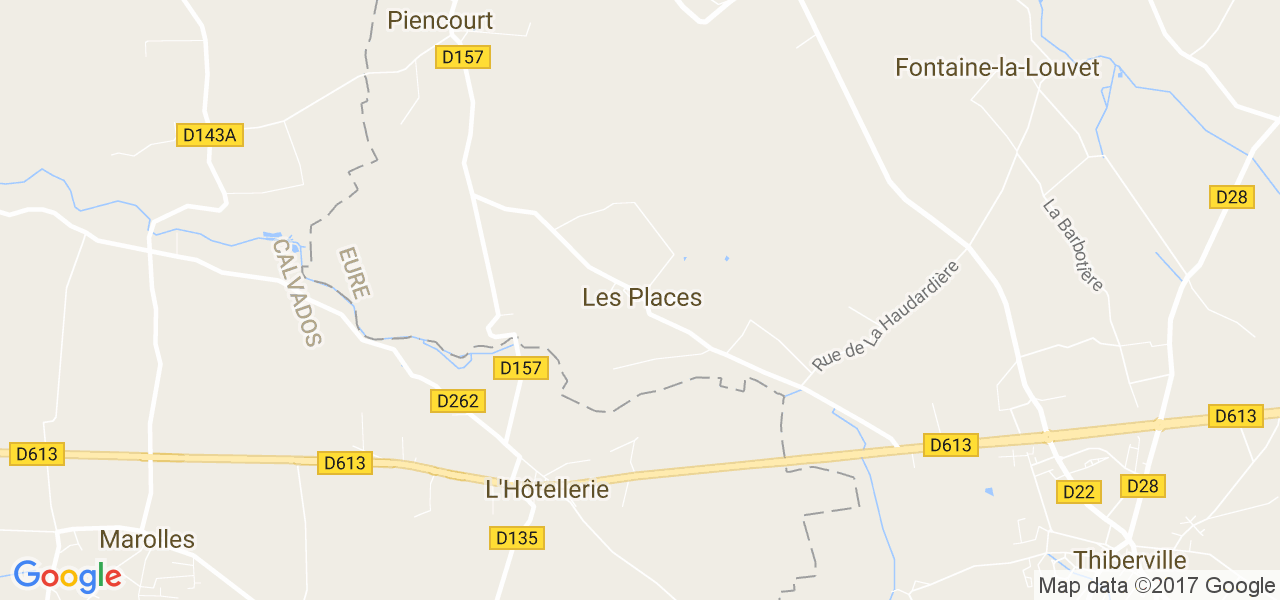 map de la ville de Places