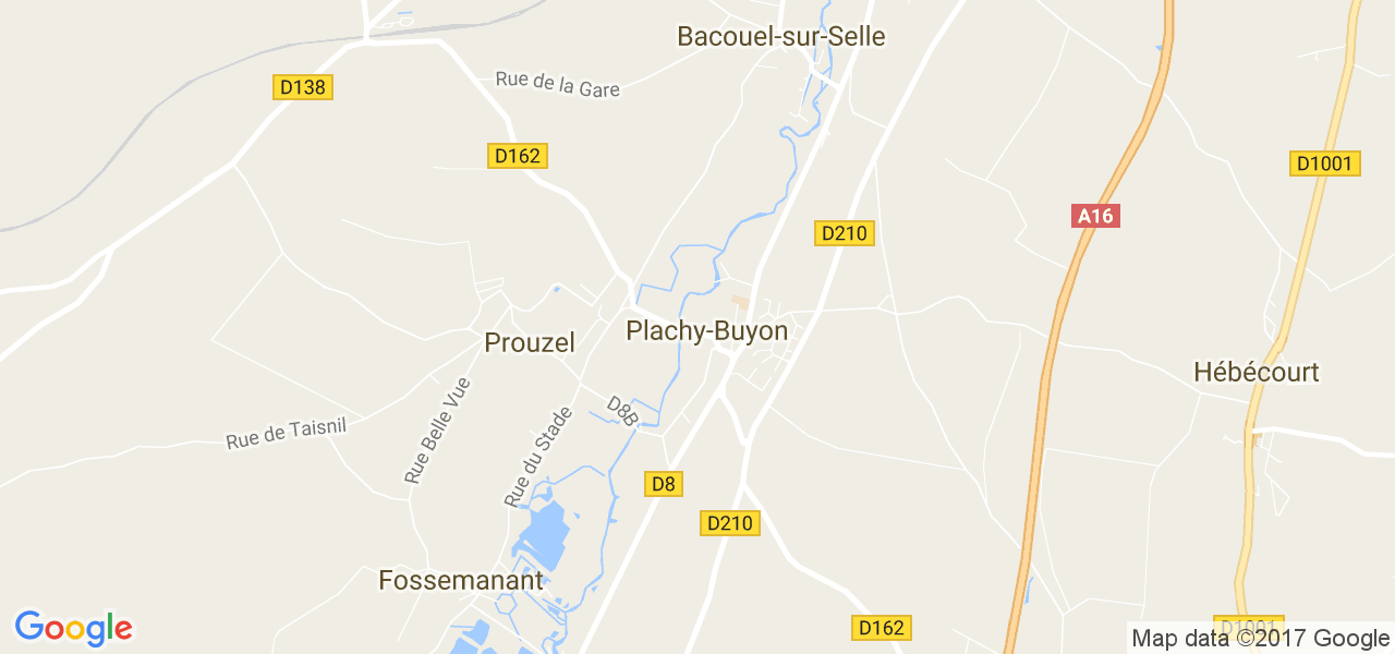 map de la ville de Plachy-Buyon