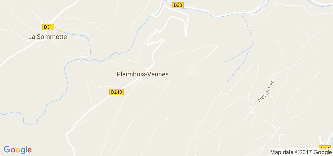 map de la ville de Plaimbois-Vennes