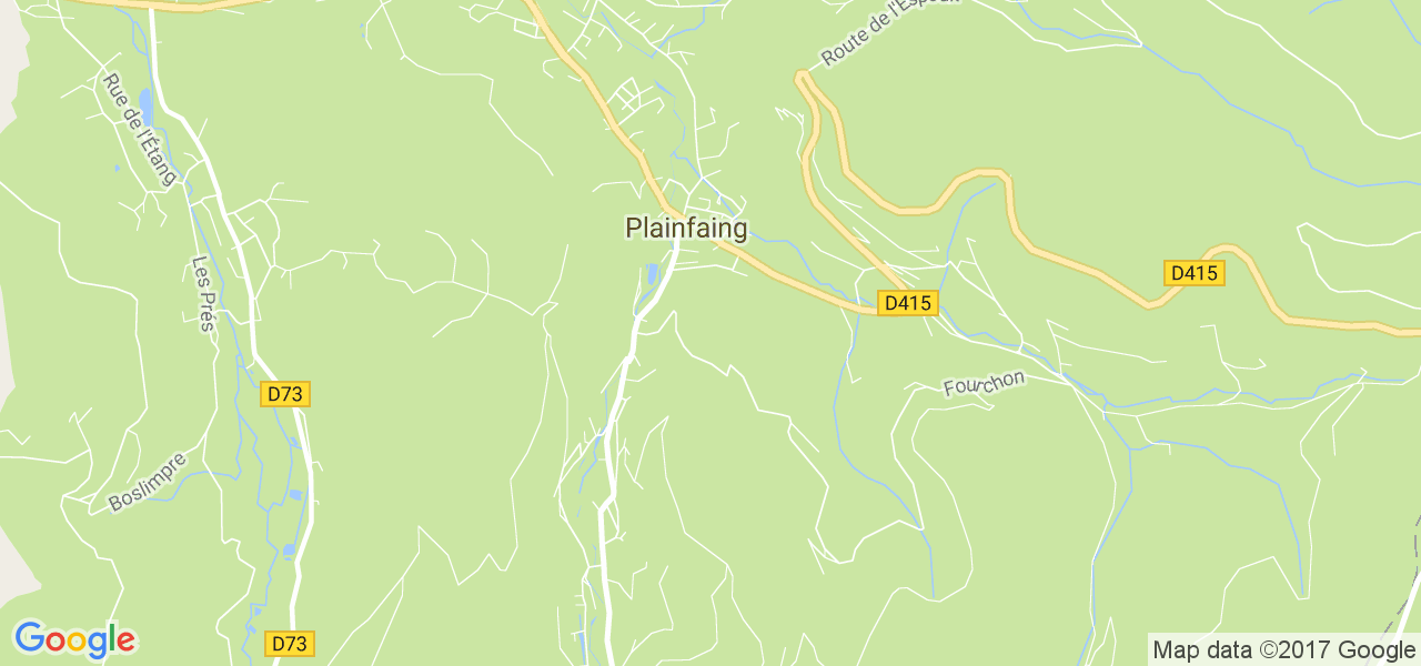 map de la ville de Plainfaing