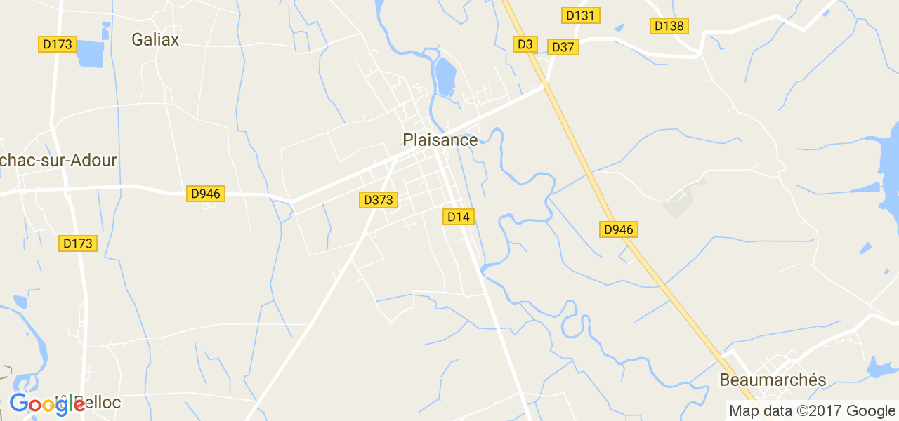 map de la ville de Plaisance