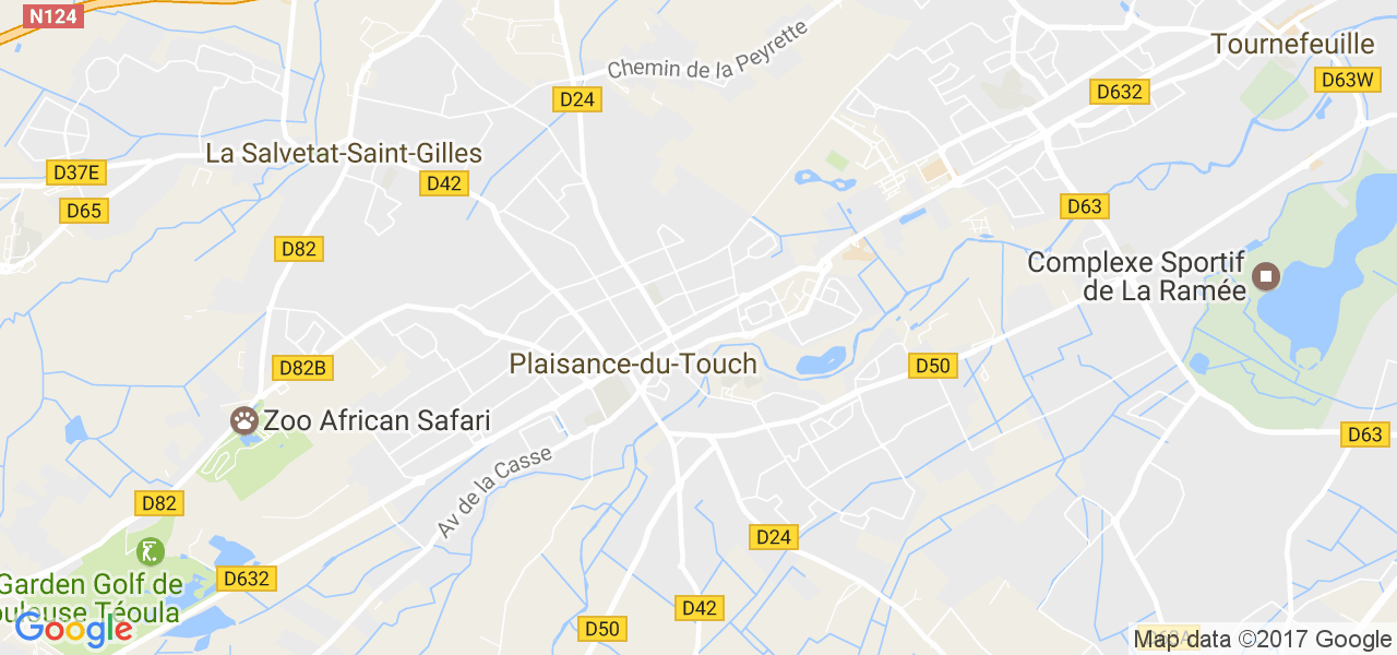 map de la ville de Plaisance-du-Touch