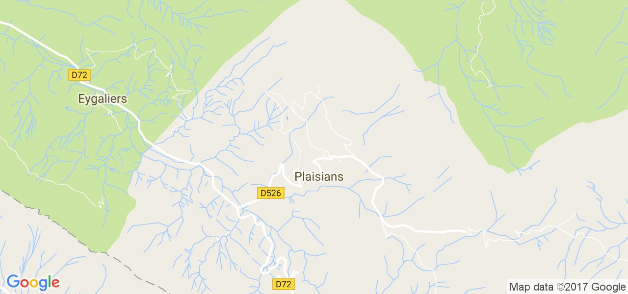 map de la ville de Plaisians